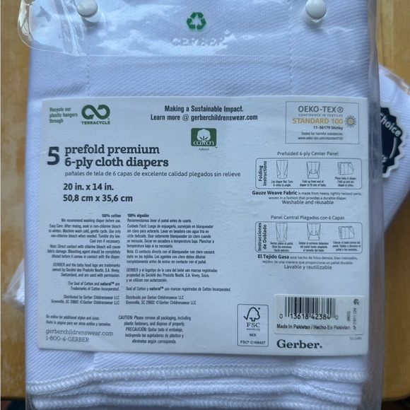 New Gerber diapers (great burp cloths) & 12 months of monthly milestone signs - Picture 5 of 6